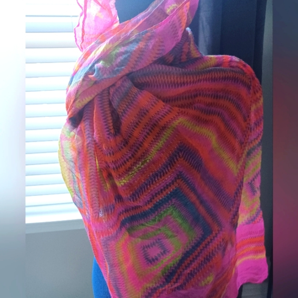 Bright Bold Printed XL Scarf 70x38
